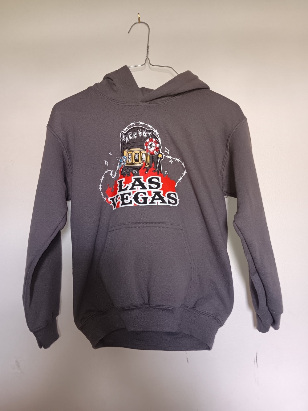 Kids Gray Las Vegas Graphic Hoodie Sweatshirt